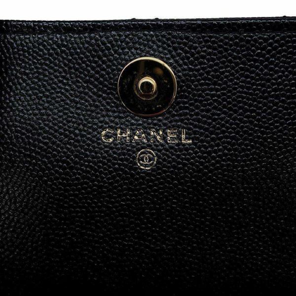 シャネル チェーンショルダーバッグ マトラッセ ココマーク キャビアスキン AP3004 CHANEL バッグ 黒