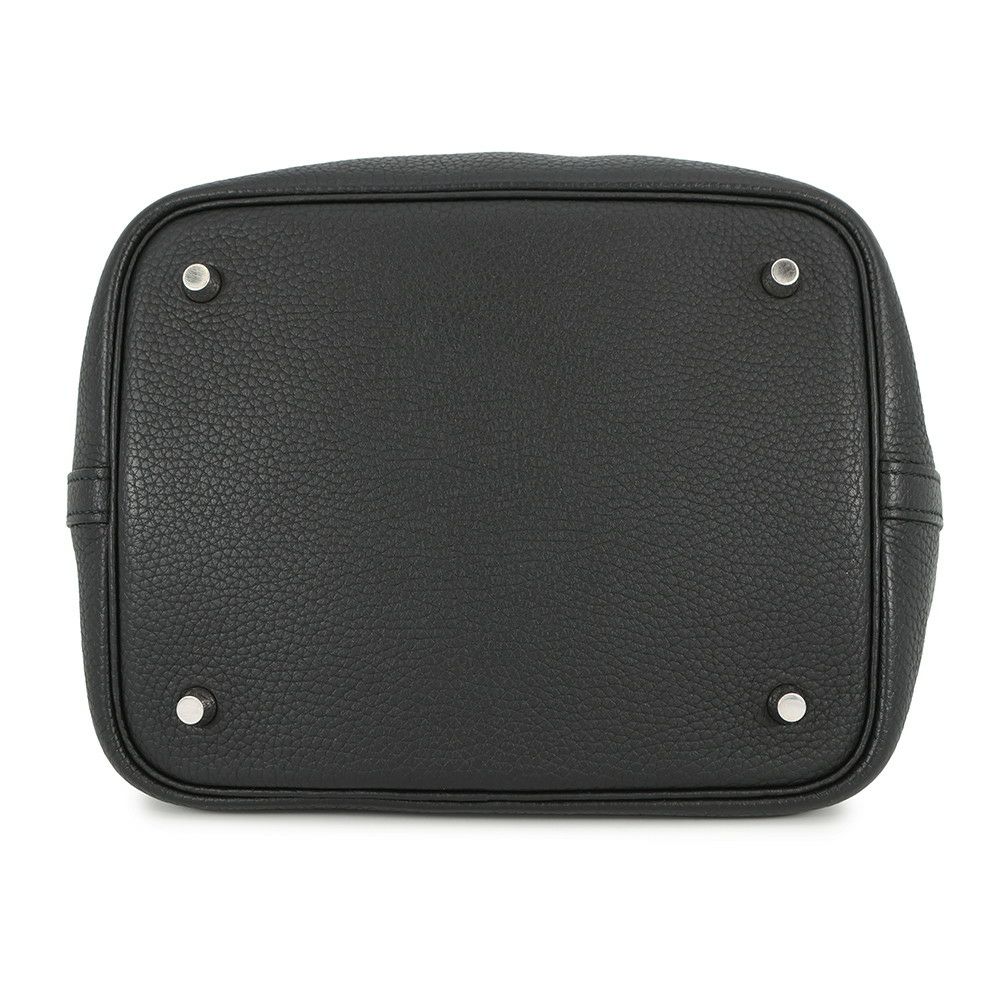 エルメス ハンドバッグ ピコタンロックMM ブラック/シルバー金具 トリヨンクレマンス Z刻印 黒