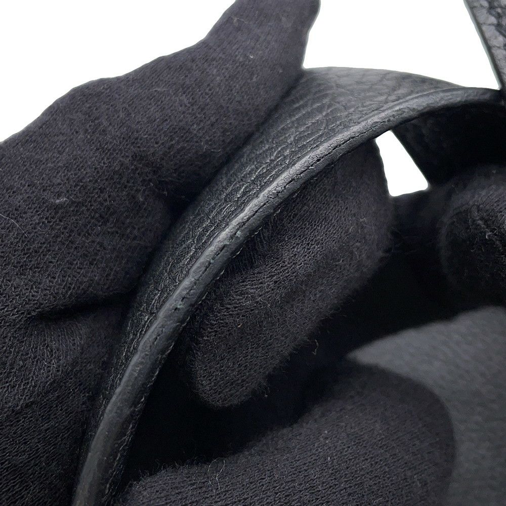 エルメス ハンドバッグ ピコタンロックMM ブラック/シルバー金具 トリヨンクレマンス Z刻印 黒