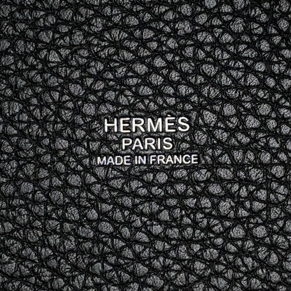 エルメス ハンドバッグ ピコタンロックMM ブラック/シルバー金具 トリヨンクレマンス Z刻印 黒