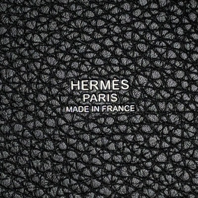 エルメス ハンドバッグ ピコタンロックMM ブラック/シルバー金具 トリヨンクレマンス Z刻印 黒