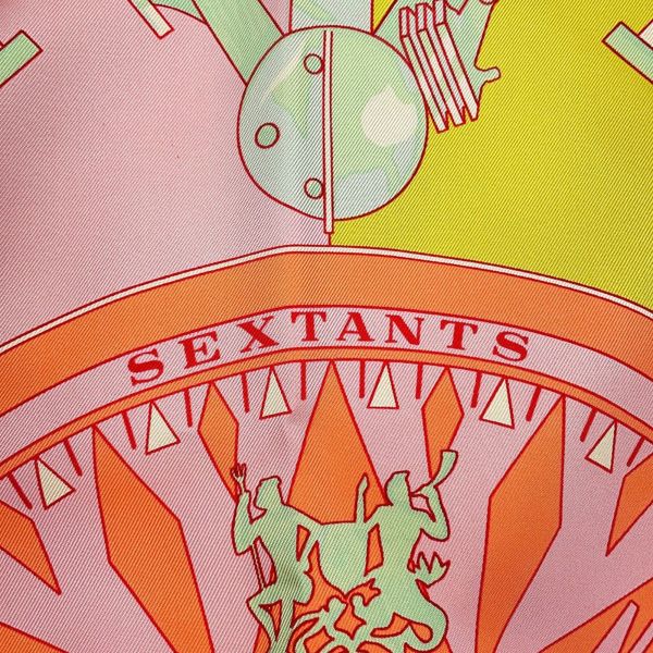 エルメス スカーフ カレ90 六分儀 SEXTANTS HERMES シルク
