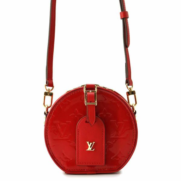 ルイヴィトン ショルダーバッグ モノグラム・ヴェルニ ボワット シャポー スープル M90498 LOUIS VUITTON ポシェット 赤