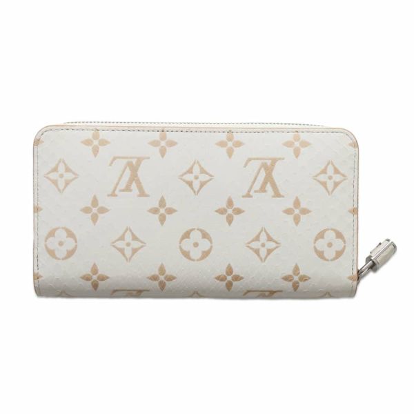 ルイヴィトン 長財布 モノグラム パイソン ジッピー・ウォレット N97773 LOUIS VUITTON 財布 白