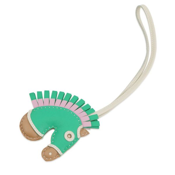 エルメス バッグチャーム ジージー カマイユ ミント/モーヴィ