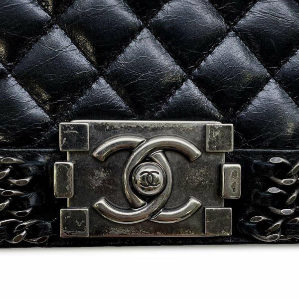 シャネル チェーンショルダーバッグ ボーイシャネル ココマーク CHANEL バッグ  黒