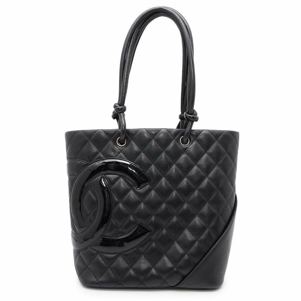 シャネル ハンドバッグ カンボンライン ココマーク ミディアムトート A25167 CHANEL バッグ 黒