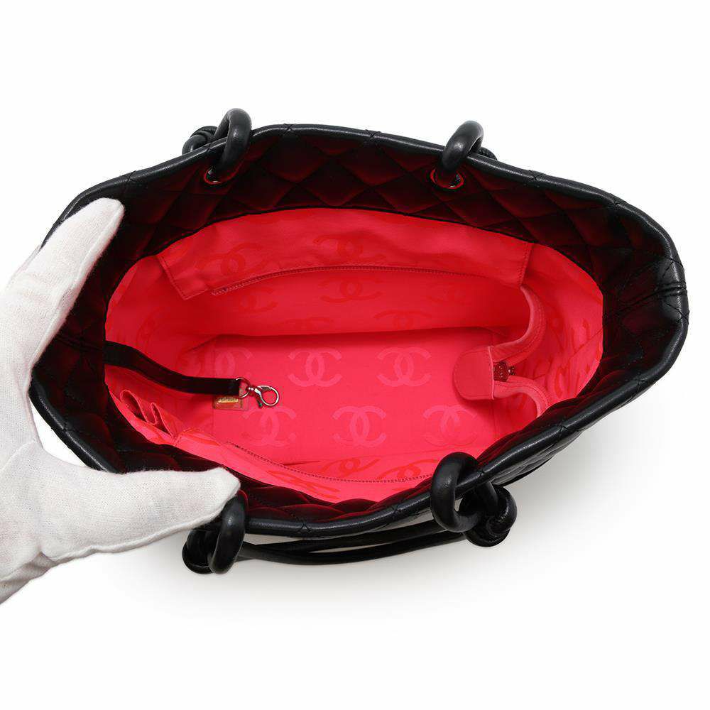 シャネル ハンドバッグ カンボンライン ココマーク ミディアムトート A25167 CHANEL バッグ 黒