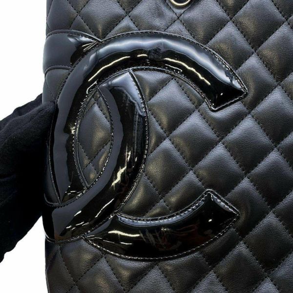 シャネル ハンドバッグ カンボンライン ココマーク ミディアムトート A25167 CHANEL バッグ 黒