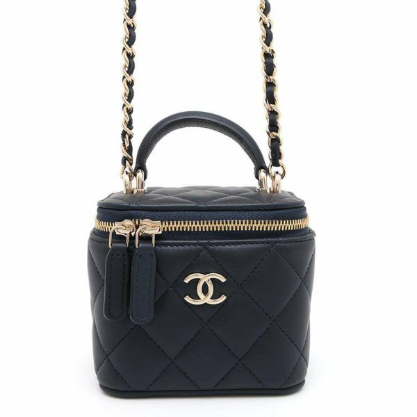 シャネル チェーンショルダーバッグ スモール バニティケース ラムスキン AP2198 CHANEL ポシェット ヴァニティ