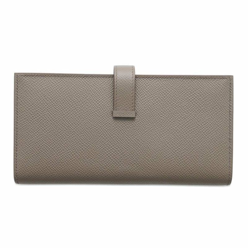 エルメス 長財布 ベアンスフレ エタン/ゴールド金具 エプソン D刻印 HERMES 財布