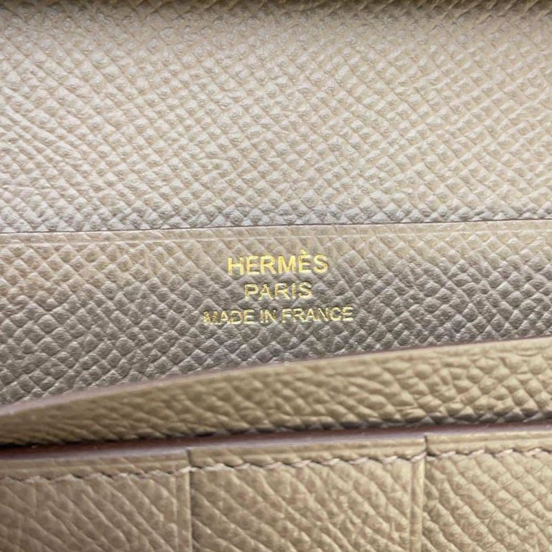 エルメス 長財布 ベアンスフレ エタン/ゴールド金具 エプソン D刻印 HERMES 財布