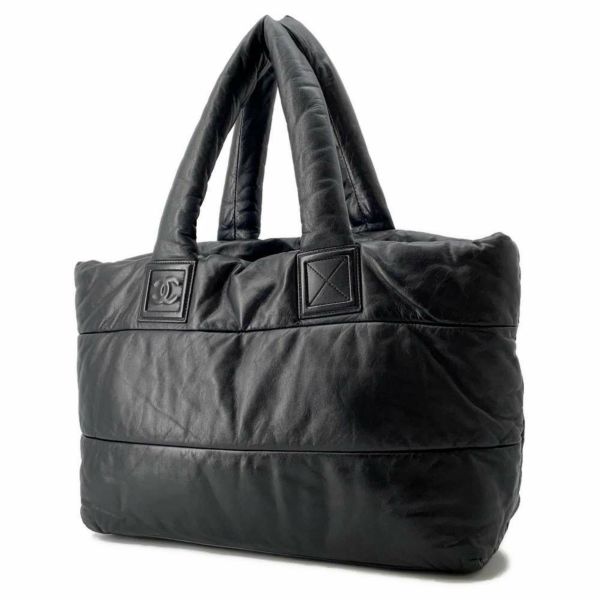 シャネル トートバッグ コココクーンMM ココマーク ナイロン A47107 CHANEL バッグ 黒