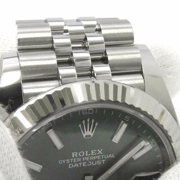 ロレックス デイトジャスト41 SS/K18WGホワイトゴールド ランダムシリアル ルーレット 126334 ROLEX ミントグリーン文字盤