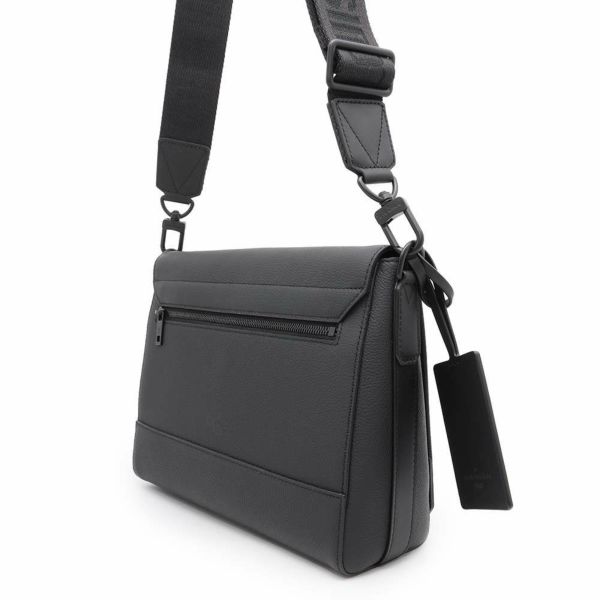 ルイヴィトン ショルダーバッグ テイクオフ・メッセンジャー カーフレザー M57080 ヴィトン ブラック 黒