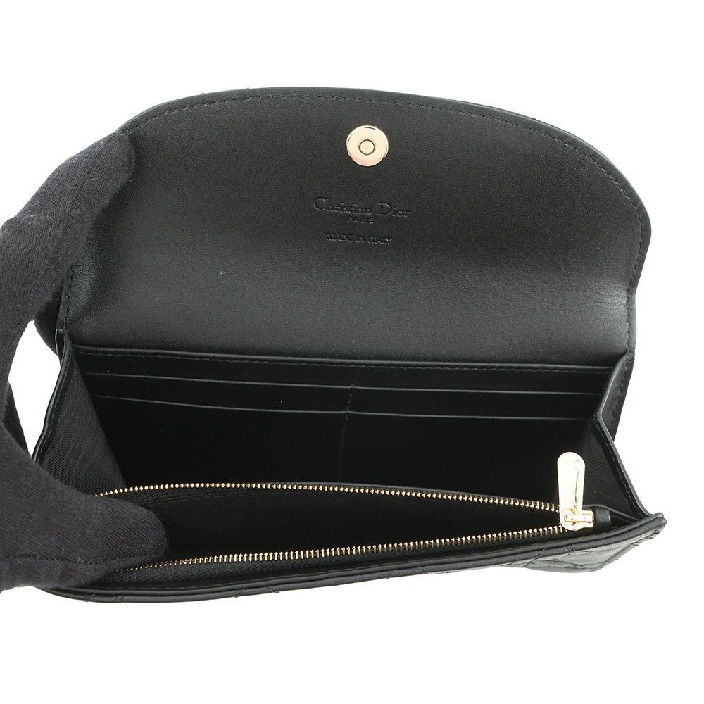 クリスチャン・ディオール 長財布 カナージュ My Dior Violet ラムスキン S6029ONMJ Christian Dior 黒