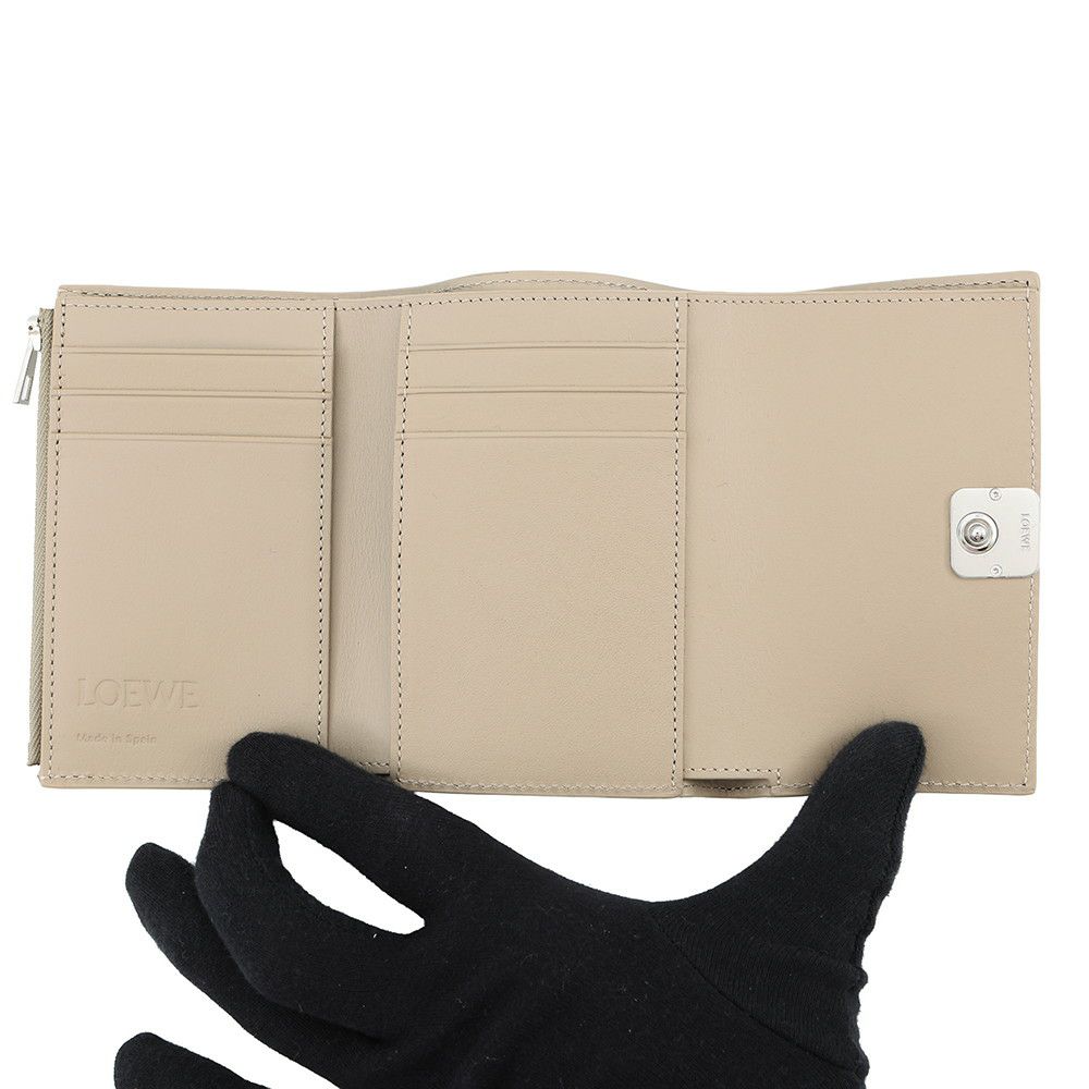 ロエベ 三つ折り財布 アナグラム バーティカル ウォレット スモール カーフレザー C821S33X12 LOEWE