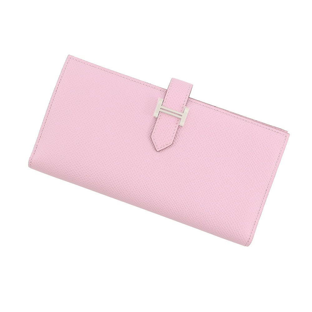 エルメス 長財布 ベアンスフレ モーヴシルベストル/シルバー金具 エプソン U刻印 HERMES 財布