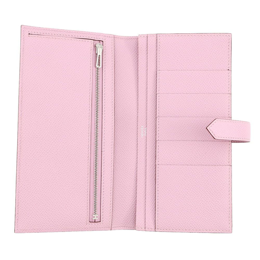 エルメス 長財布 ベアンスフレ モーヴシルベストル/シルバー金具 エプソン U刻印 HERMES 財布
