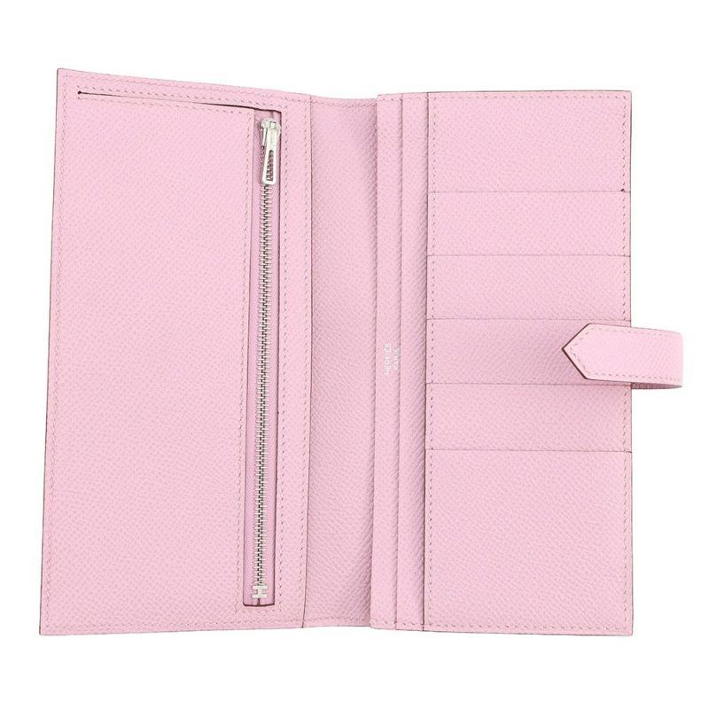 エルメス 長財布 ベアンスフレ モーヴシルベストル/シルバー金具 エプソン U刻印 HERMES 財布
