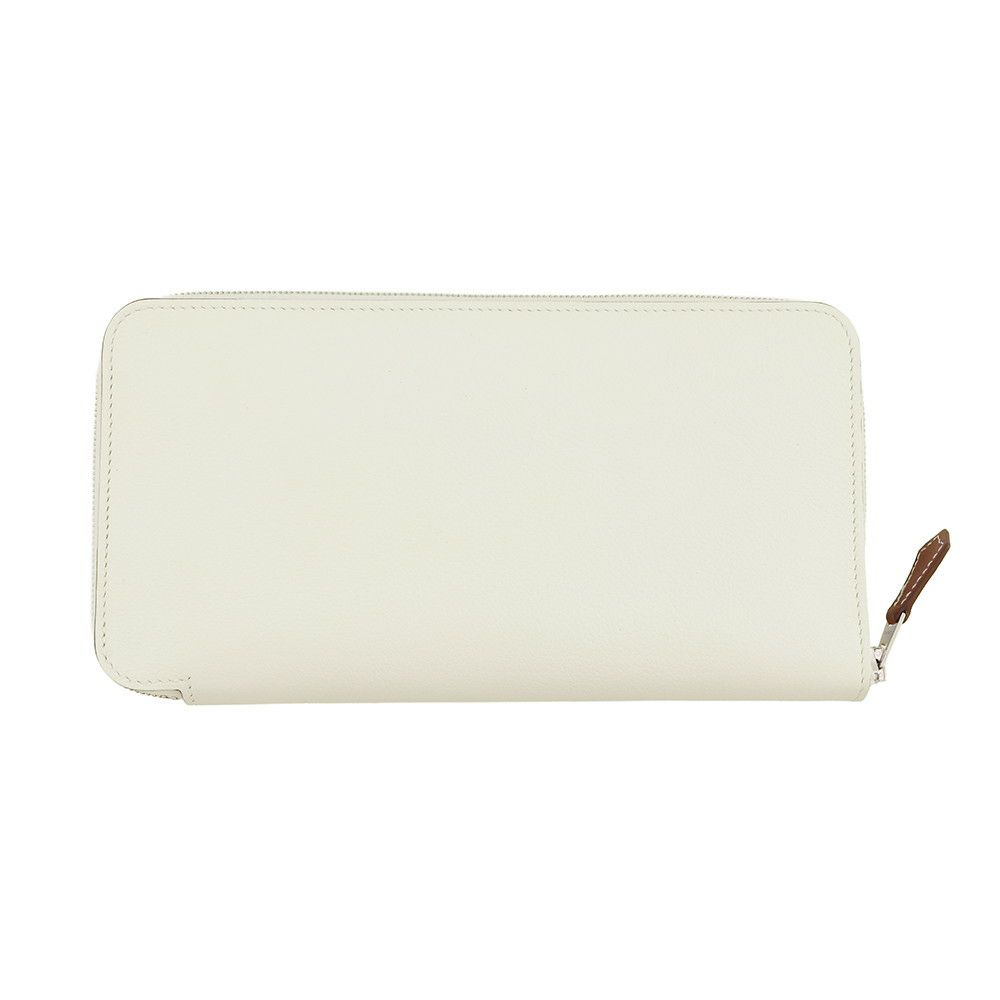 エルメス 長財布 アザップロング シルクイン  ニューホワイト/シルバー金具 エバーカラー B刻印 白