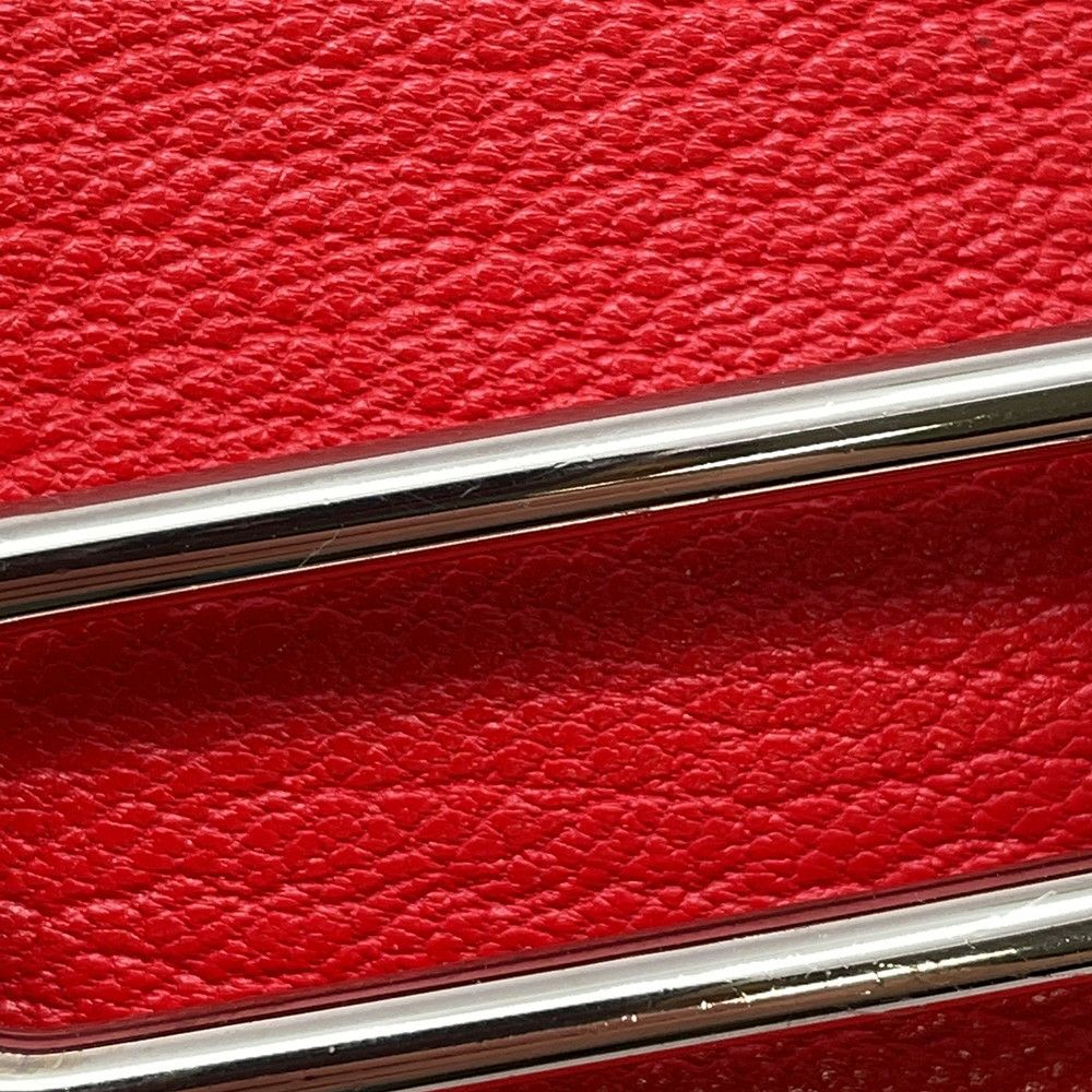 エルメス 財布 ロウリス ルリ スリム ルージュクー/シルバー金具 シェブルミゾル Z刻印 HERMES 財布