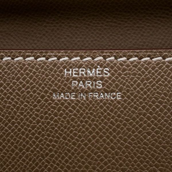 エルメス シャルニエール トゥーゴー エトゥープ/シルバー金具 ヴォーマダム K刻印 ショルダーウォレット