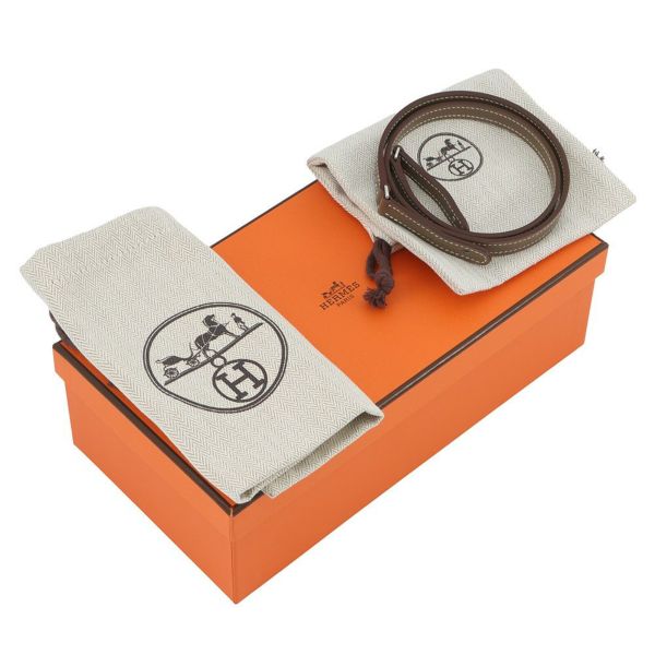 エルメス シャルニエール トゥーゴー エトゥープ/シルバー金具 ヴォーマダム K刻印 ショルダーウォレット