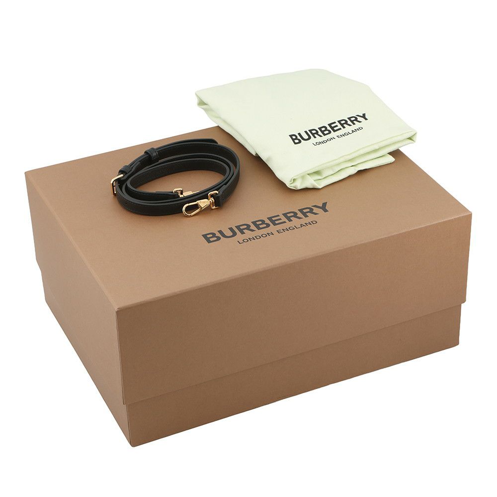 バーバリー ハンドバッグ サイドチェック バンウェル スモール レザー キャンバス 8084023 BURBERRY 2way 黒