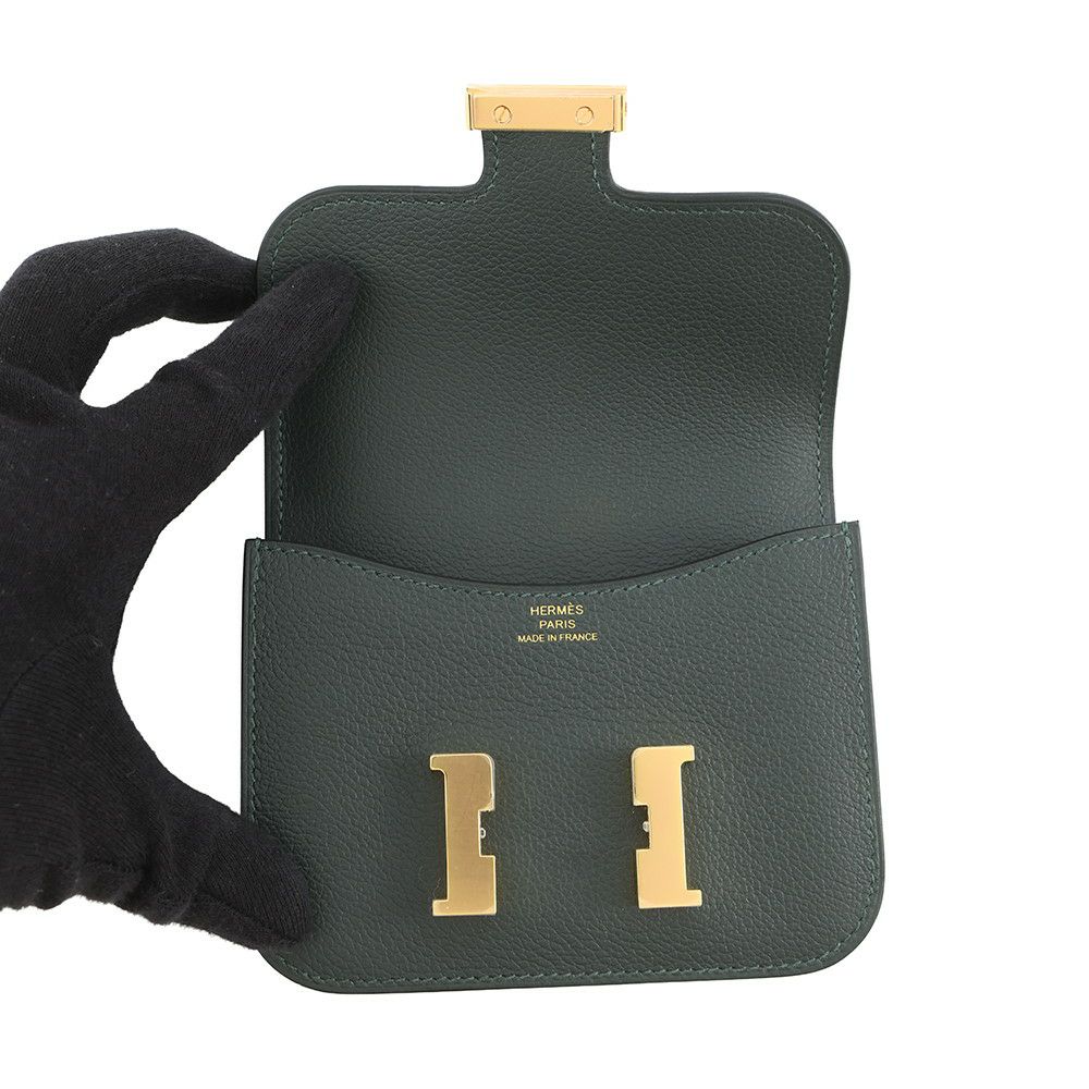 エルメス 財布 コンスタンス スリム ヴェールフォンセ/ヴェールモワイヤン/ゴールド金具 エバーカラー W刻印