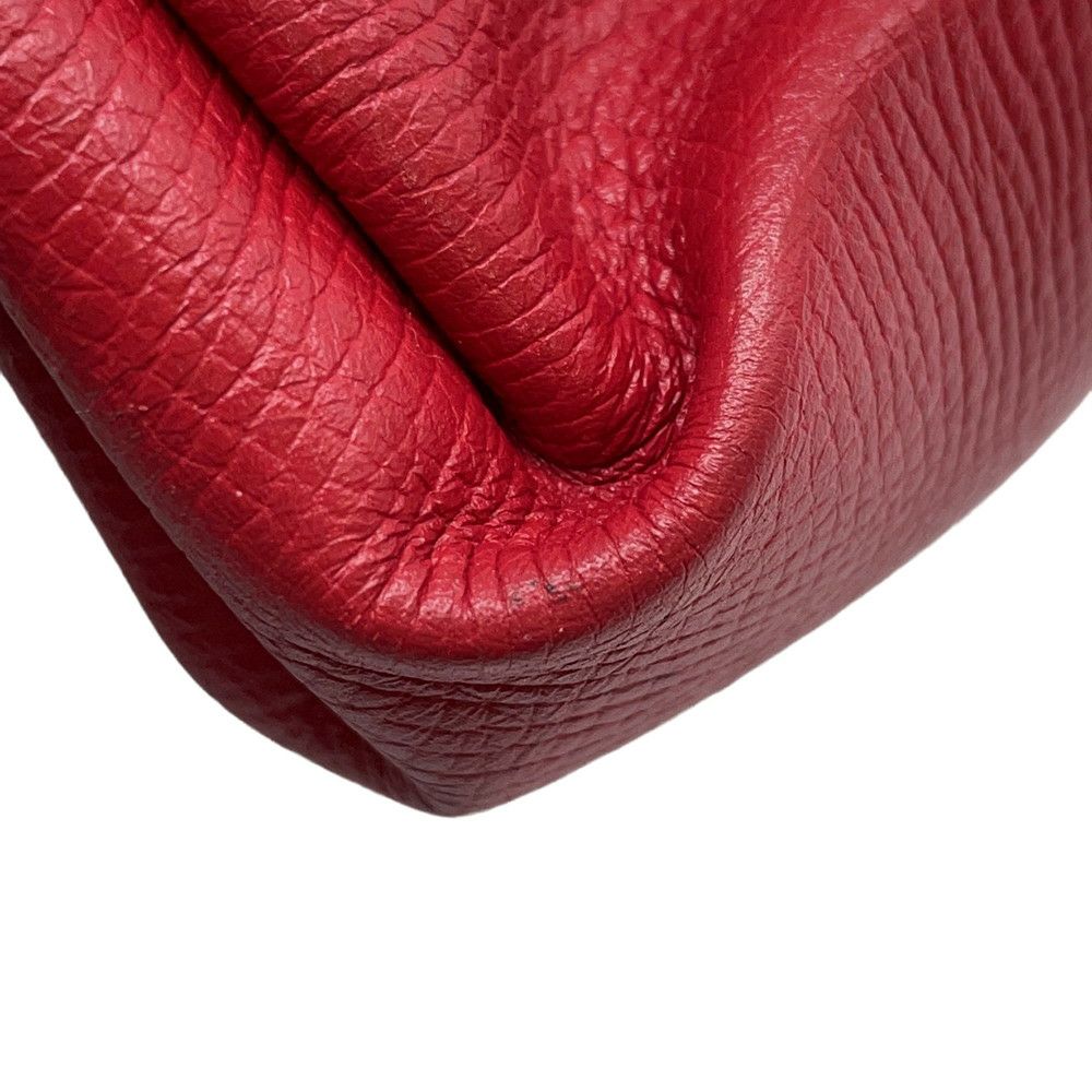 エルメス ポーチ ヴェスパ レッド/ゴールド金具 レザー □C刻印 HERMES 小物入れ