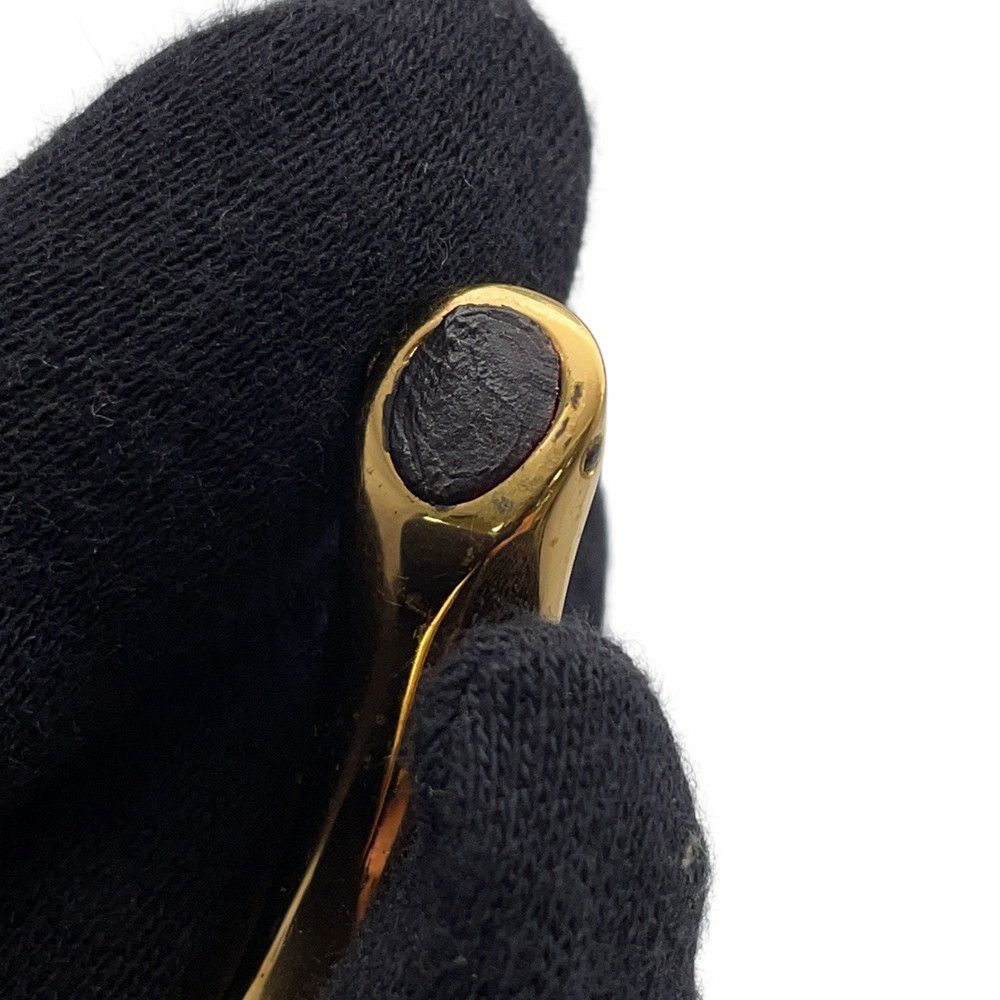 エルメス ブレスレット レッド/ゴールド金具 リザード/メタル HERMES アクセサリー