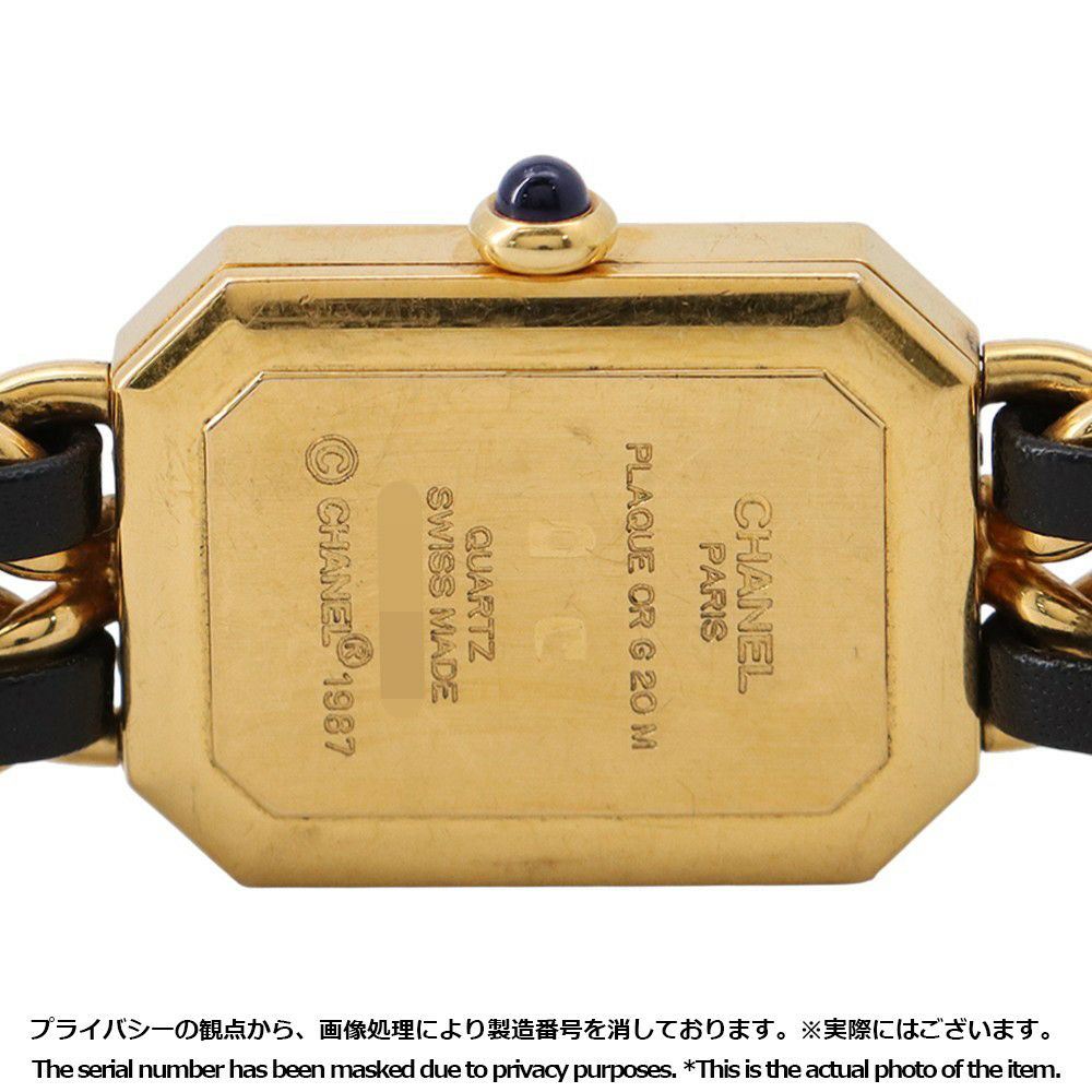 シャネル プルミエール M H0001 CHANEL 腕時計 レディース 黒文字盤 クォーツ