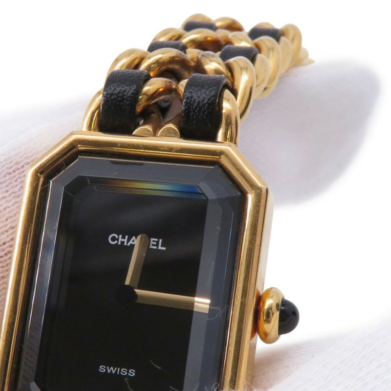 シャネル プルミエール M H0001 CHANEL 腕時計 レディース 黒文字盤 クォーツ