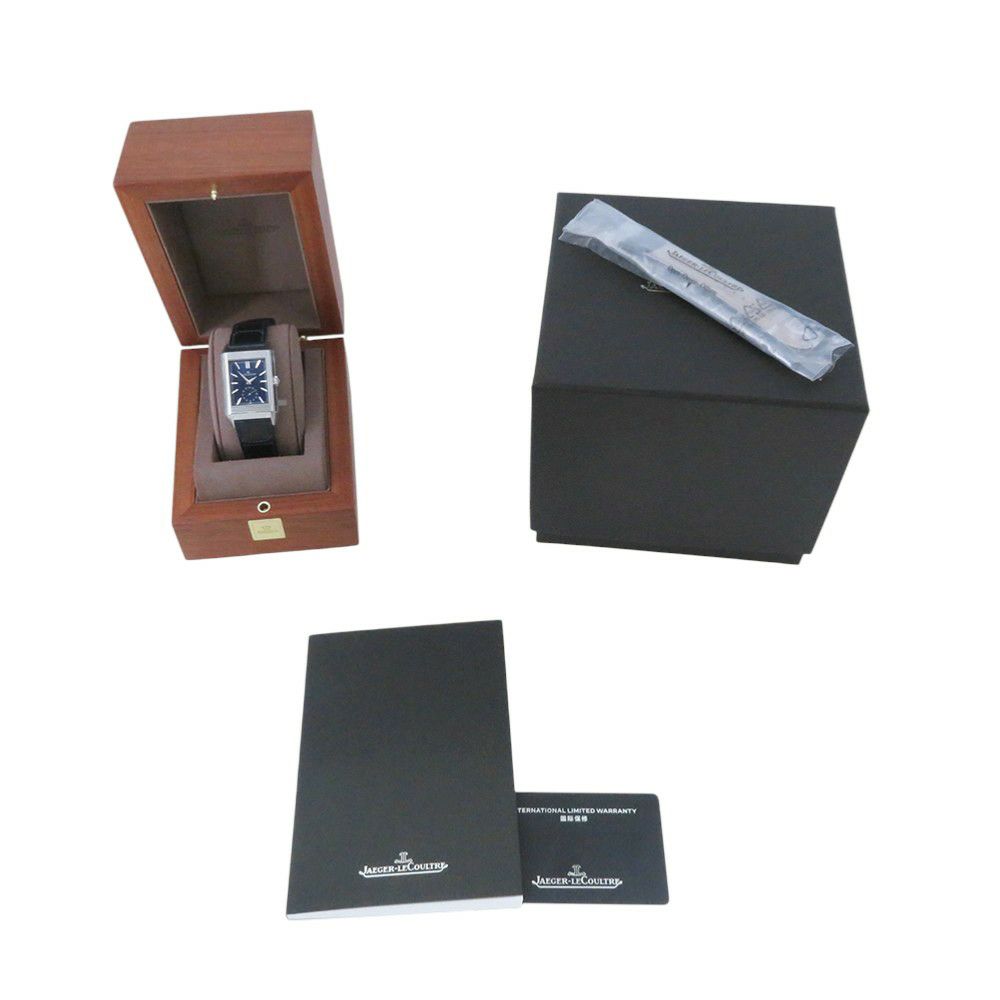 ジャガールクルト レベルソ・トリビュート デュオ・スモールセコンド Q3988481 ブルー/シルバー文字盤