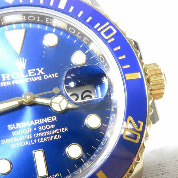 ロレックス サブマリーナ デイト コンビ SS/K18YGイエローゴールド ダイヤ116613GLB ランダムシリアル ルーレット ROLEX 腕時計 ウォッチ メンズ ブルー文字盤