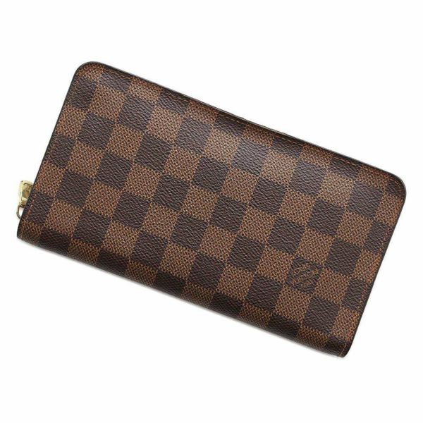 ルイヴィトン 長財布 ダミエ・エベヌ ポルトモネ・ジップ N61728 LOUIS VUITTON ヴィトン 財布