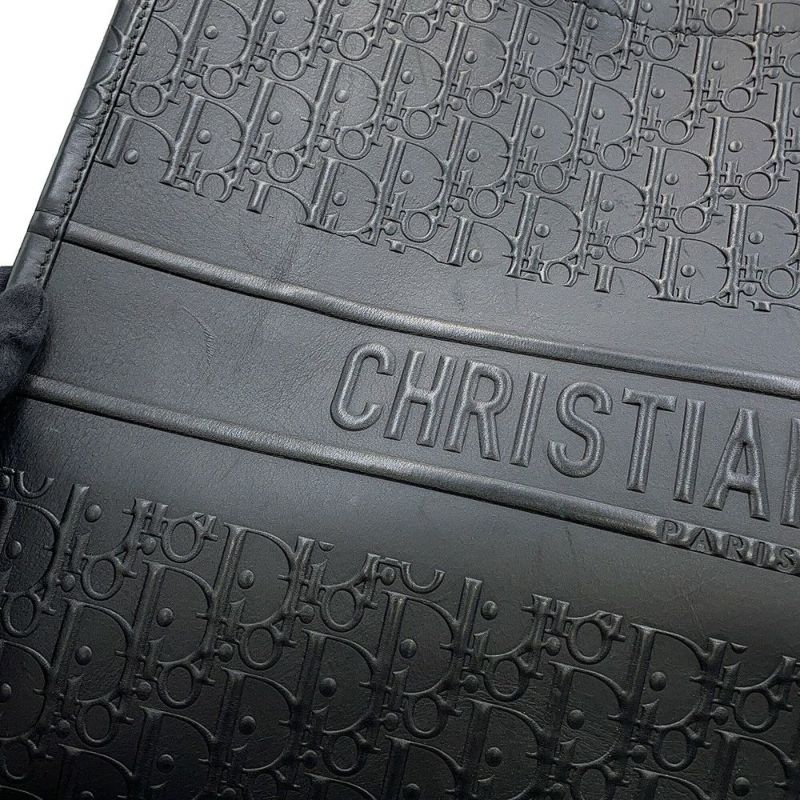 ディオール トートバッグ ブックトート オブリーク ラージ カーフレザー M1286ZWSO トロッター 黒