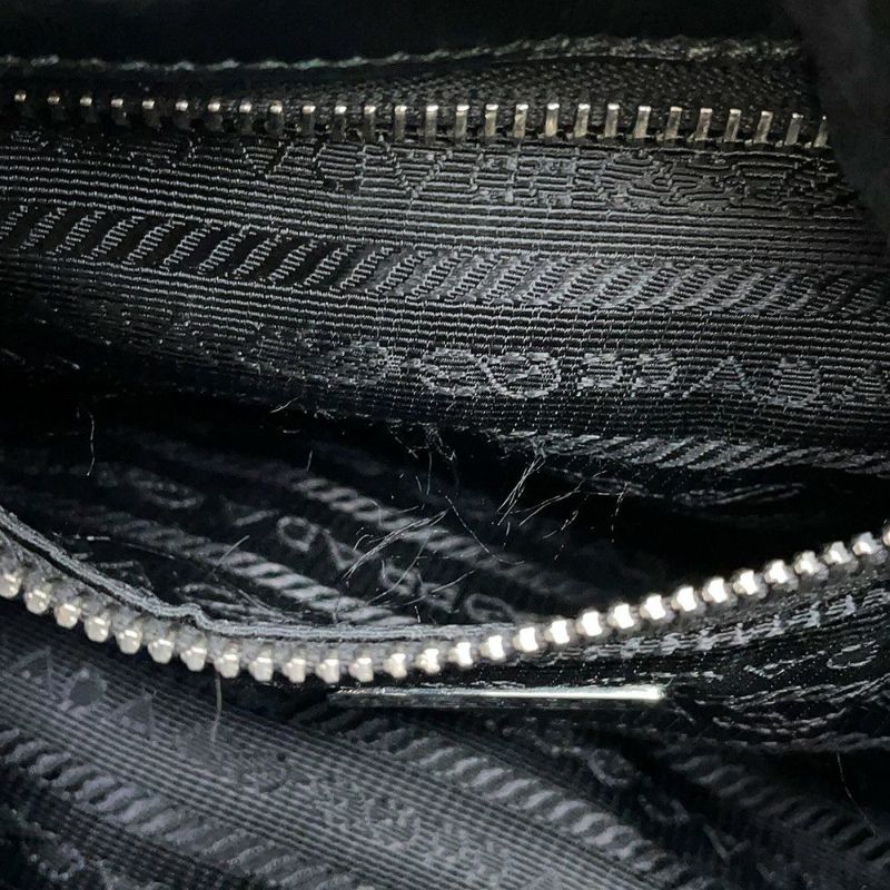 プラダ ハンドバッグ Re-Nylon Re-Edition 2002 ムーン ナイロン レザー 1BA381 PRADA 2way 黒