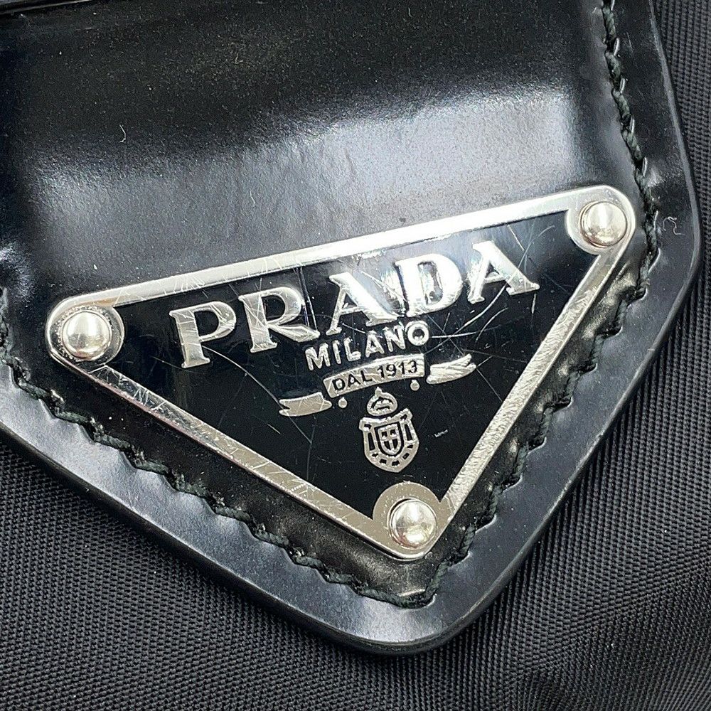 プラダ ハンドバッグ Re-Nylon Re-Edition 2002 ムーン ナイロン レザー 1BA381 PRADA 2way 黒