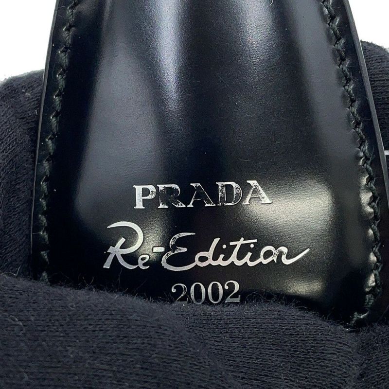 プラダ ハンドバッグ Re-Nylon Re-Edition 2002 ムーン ナイロン レザー 1BA381 PRADA 2way 黒