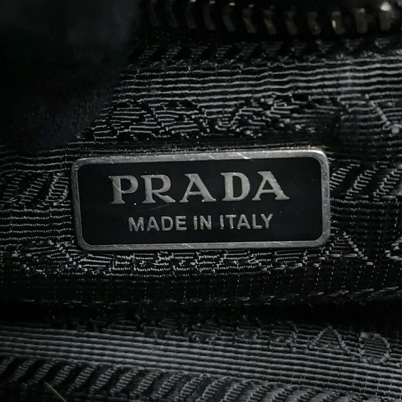プラダ ハンドバッグ Re-Nylon Re-Edition 2002 ムーン ナイロン レザー 1BA381 PRADA 2way 黒
