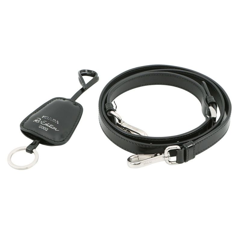 プラダ ハンドバッグ Re-Nylon Re-Edition 2002 ムーン ナイロン レザー 1BA381 PRADA 2way 黒