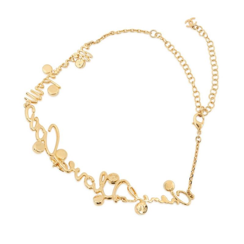 シャネル チョーカー I LOVE COCO ラインストーン I24S ABD427 CHANEL ネックレス アクセサリー