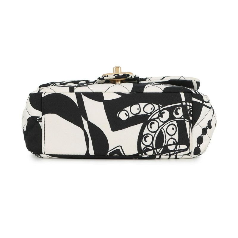 シャネル チェーンショルダーバッグ マトラッセ ココマーク ディアココ ミニ ナイロン AS3004 CAHNEL 黒 白 2way