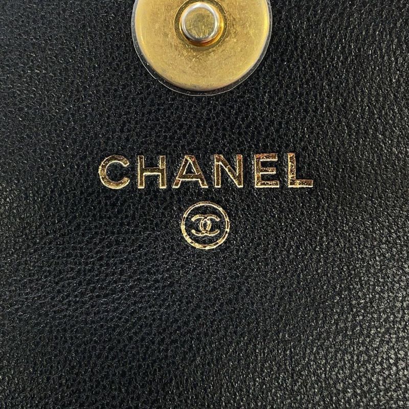 シャネル ボディバッグ ココマーク マトラッセ ミニチェーンベルトバッグ ラムスキン CHANEL 黒 ウエストポーチ