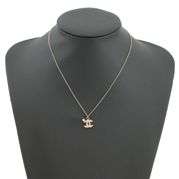 シャネル ネックレス ココマーク フェイクパール ラインストーン 10A CHANEL アクセサリー