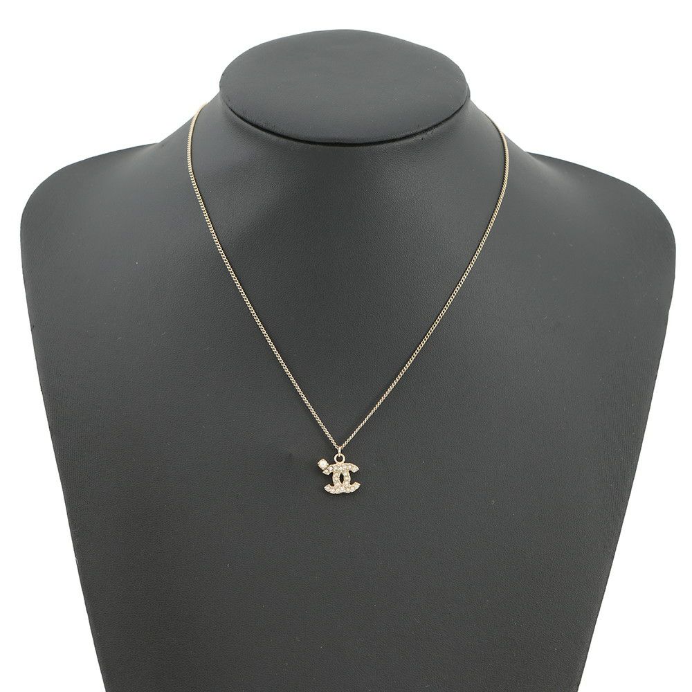 シャネル ネックレス ココマーク フェイクパール ラインストーン 10A CHANEL アクセサリー