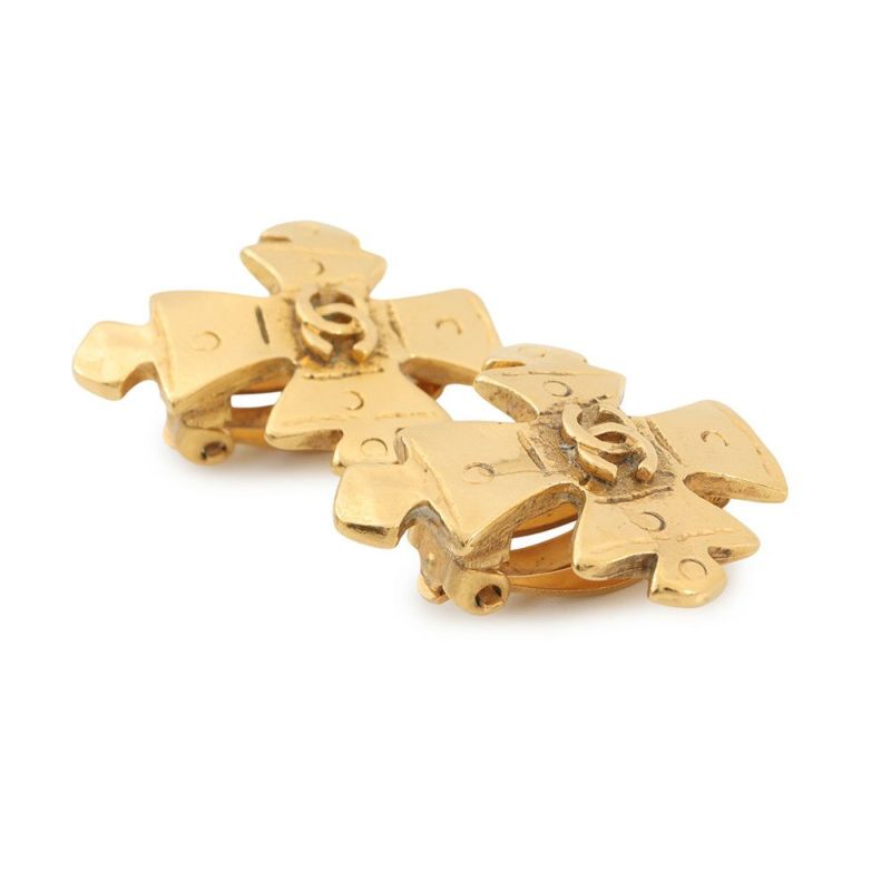 シャネル イヤリング ココマーク クロス メタル 94P CHANEL アクセサリー