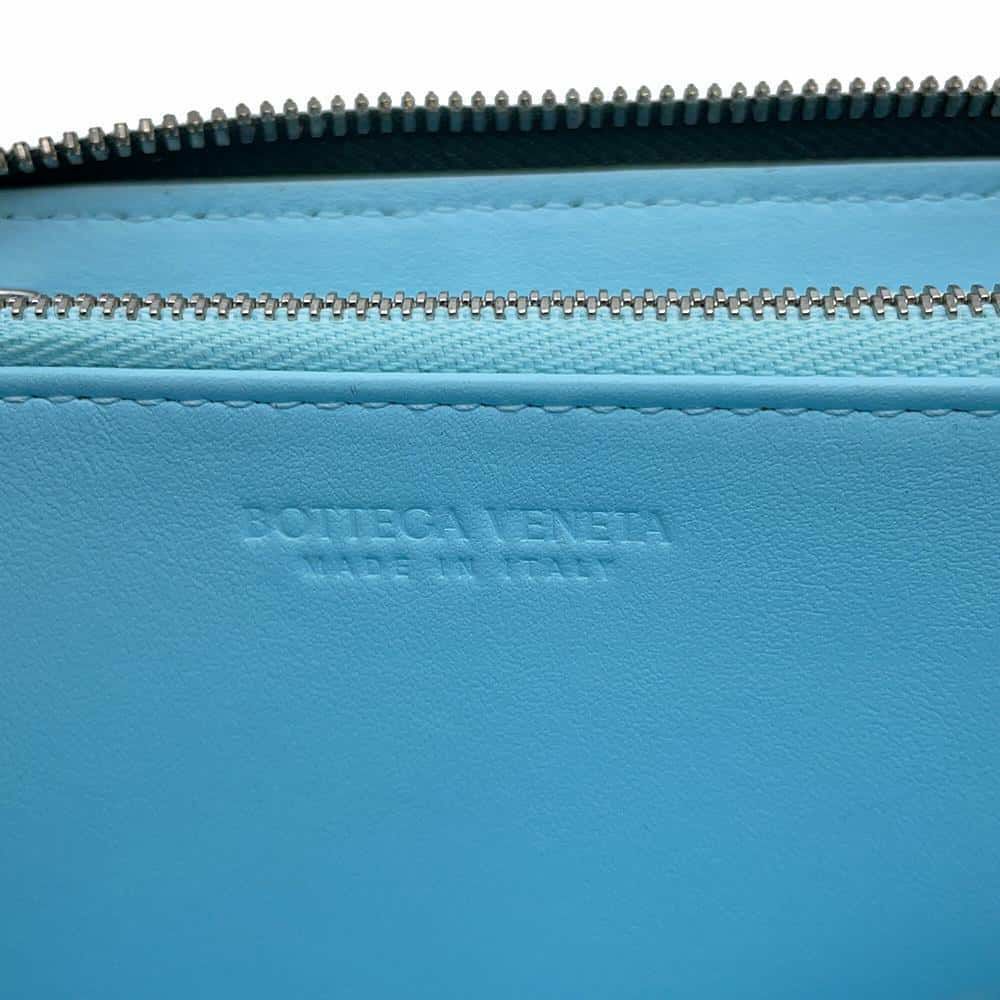 ボッテガヴェネタ 長財布 イントレチャート ジップアラウンドウォレット レザー BOTTEGA VENETA バイカラー 財布